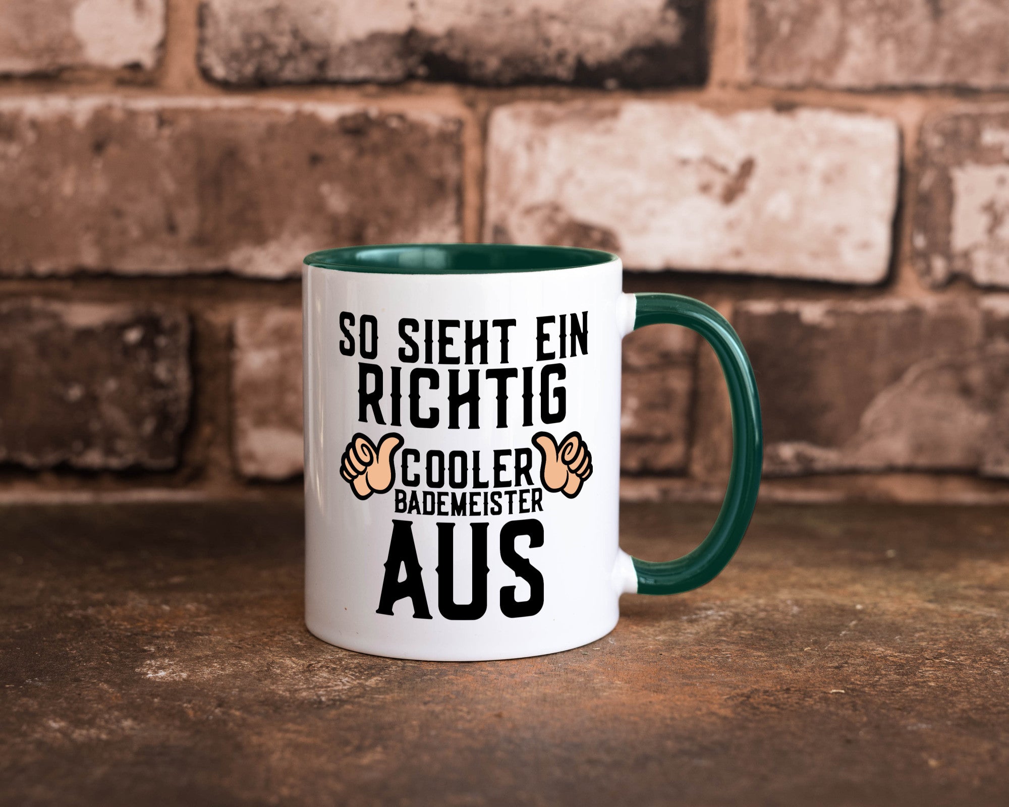 Richtig cooler Bademeister | Daumen hoch Schwimmbad lustig Humor Geschenkidee