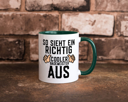Richtig cooler Bademeister | Daumen hoch Schwimmbad lustig Humor Geschenkidee