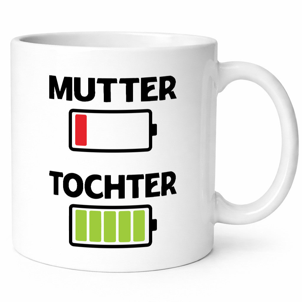 Mutter kaputt | Tocher mit viel Power Batterie leer lustig Familie Geschenkidee