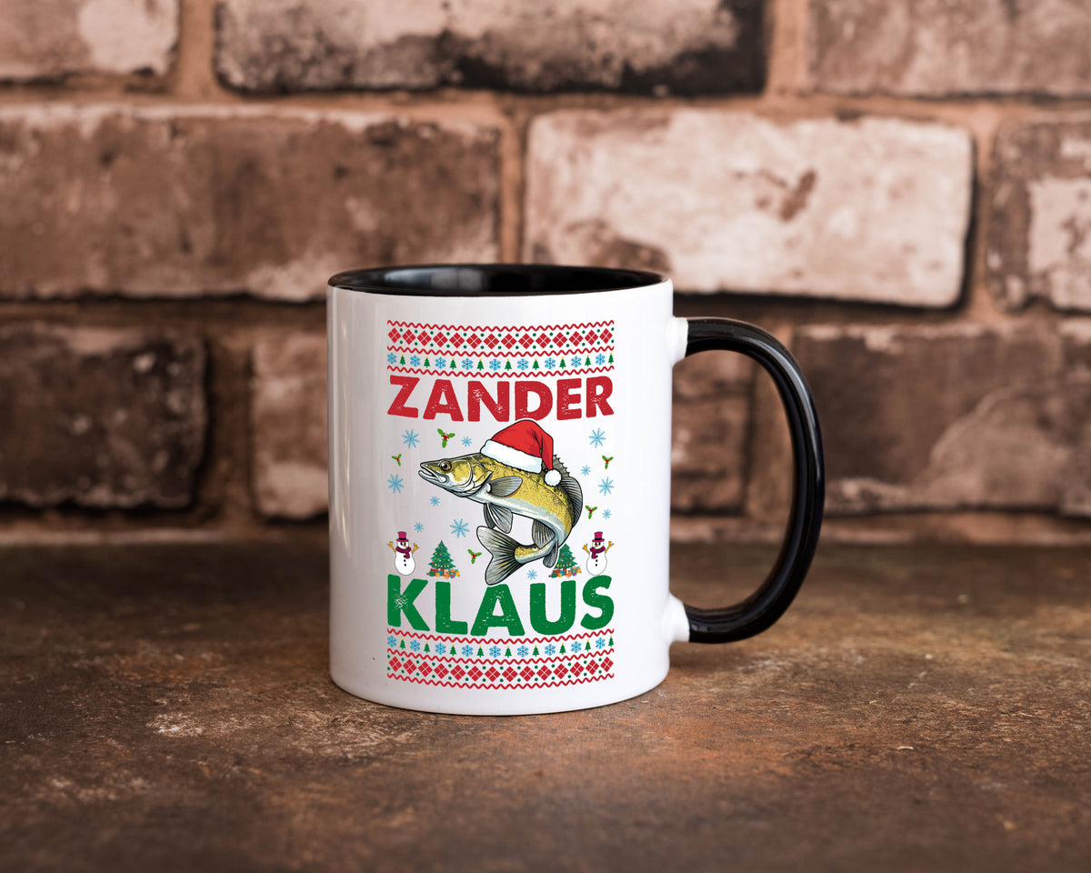 Zander Klaus | Ugly Christmas Angler Angeln v2 Geschenk Humor Geschenkidee Tasse