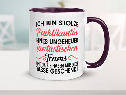 Stolze Praktikantin | Arbeitswelt Tasse Praktikum Geschenk Arbeit Kollegen Büro