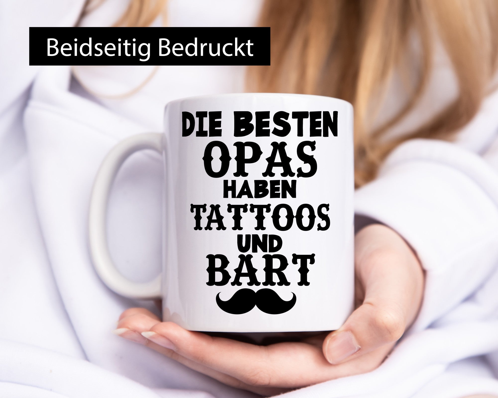 Best Grandpas Have Tattoos and Beards | Moustache Humor Family Gift Idea