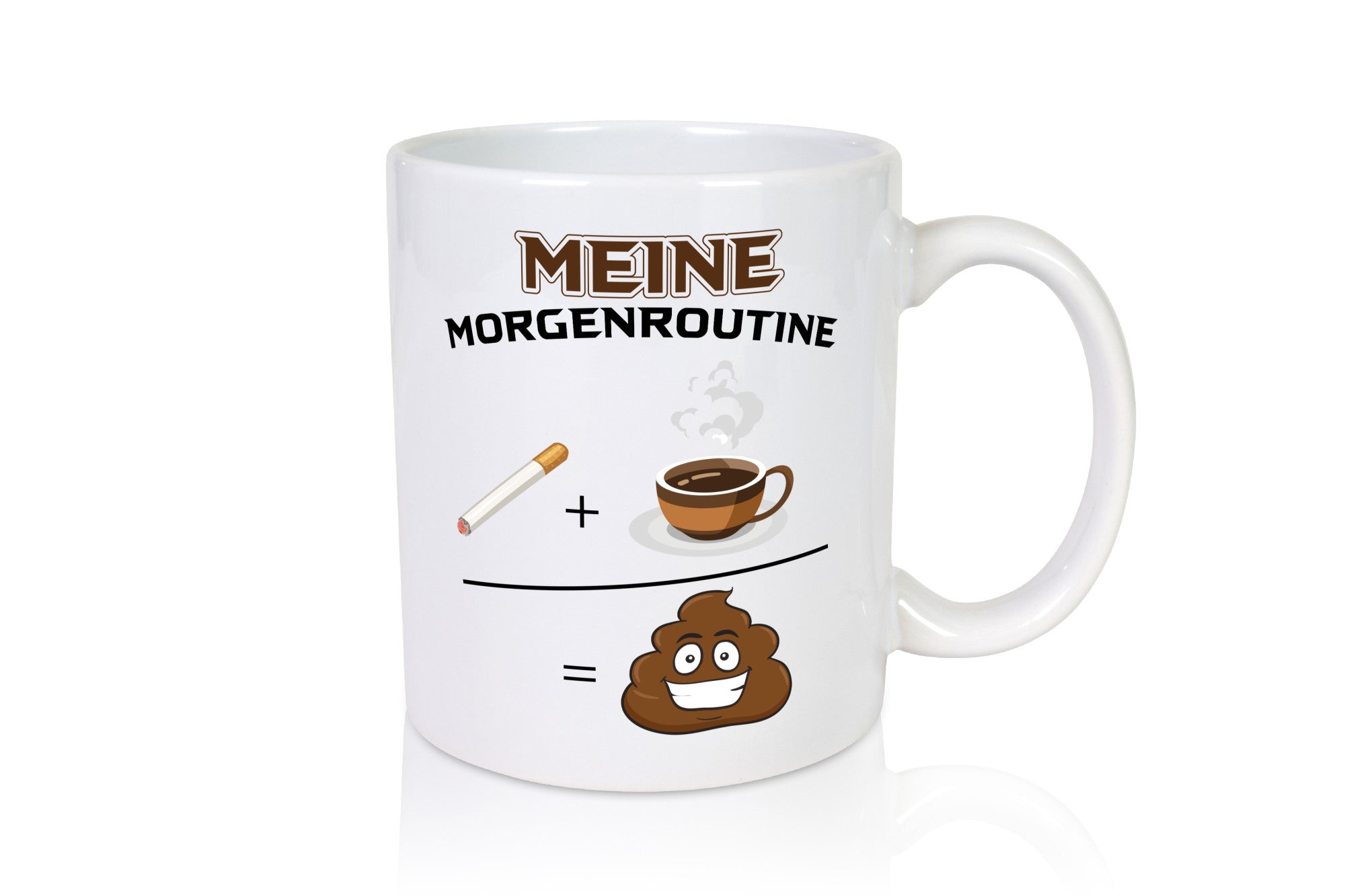 Meine Morgenroutine Geschenkidee Humor Tasse