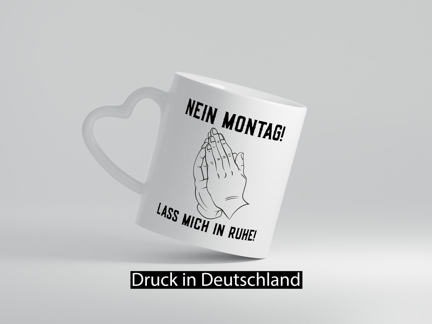 Montag lass mich in Ruhe | bittende Hände Arbeitsmuffel Geschenk Arbeit