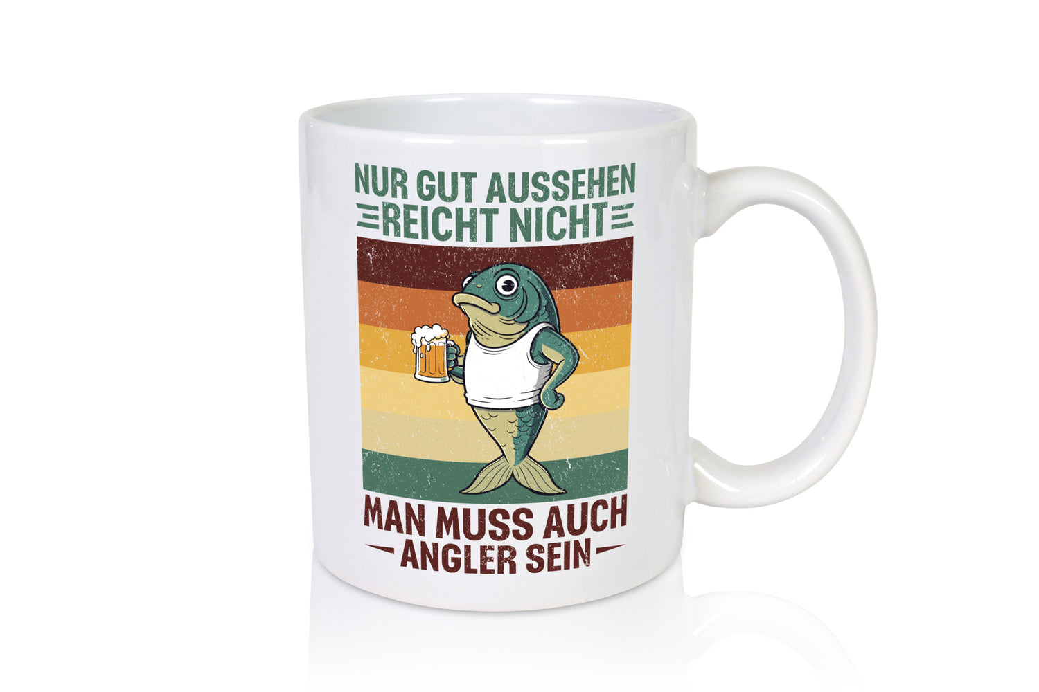 Nur gut aussehen reicht nicht | Angler Biertrinker lustig Humor Geschenkidee
