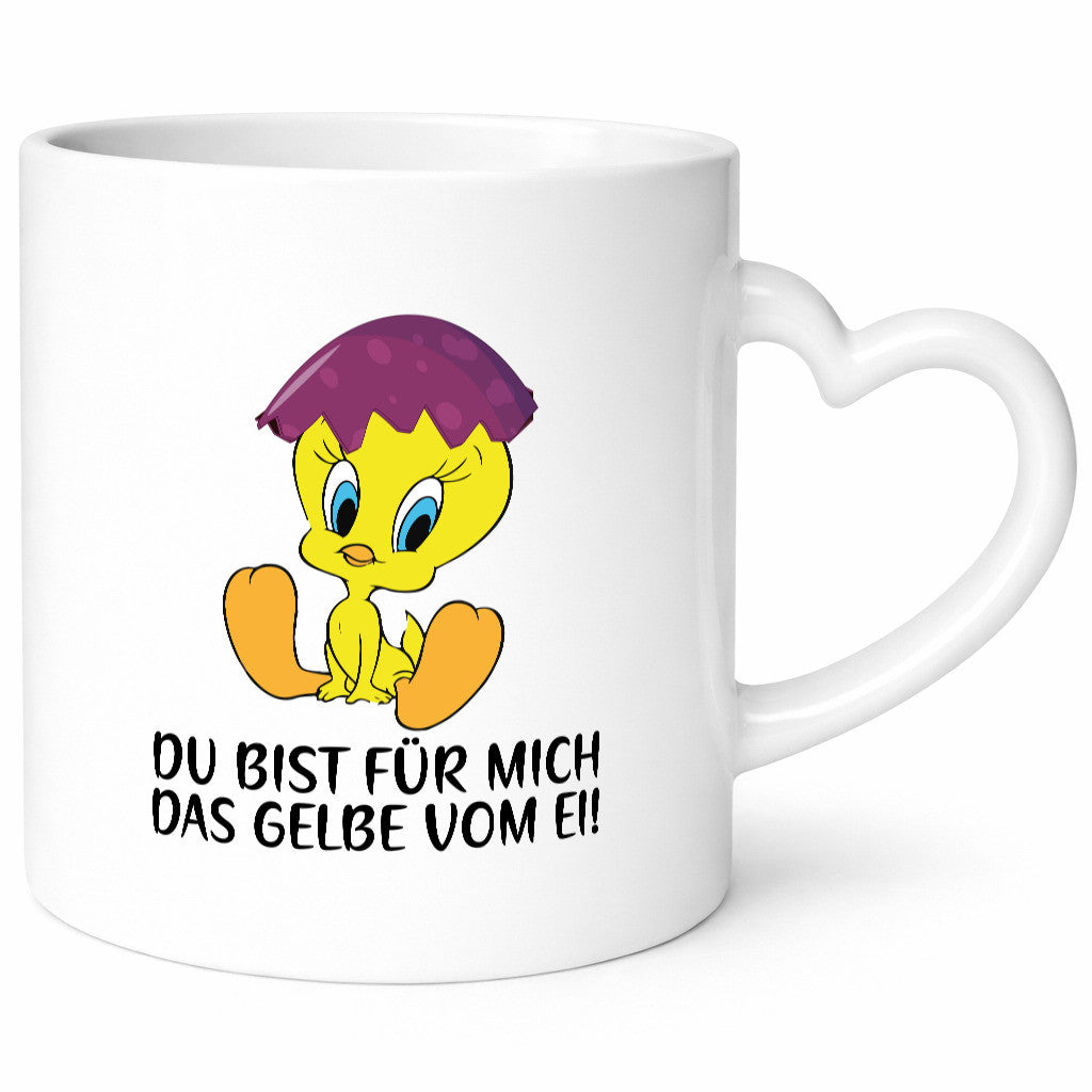 Das Gelbe vom Ei | süßes Küken Eierschale am Kopf Comic lustiger Spruch