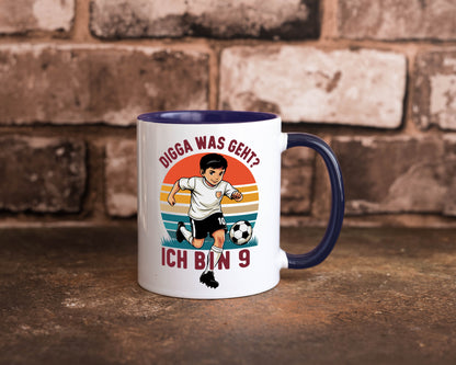 9 Geburtstag | Jahre Digga was geht ab Fußball lustig Geschenkidee Geschenk