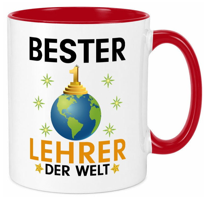 Welt Bester Lehrer | Schule Beruf Schüler Geschenk Arbeit Kollegen Büro Tasse