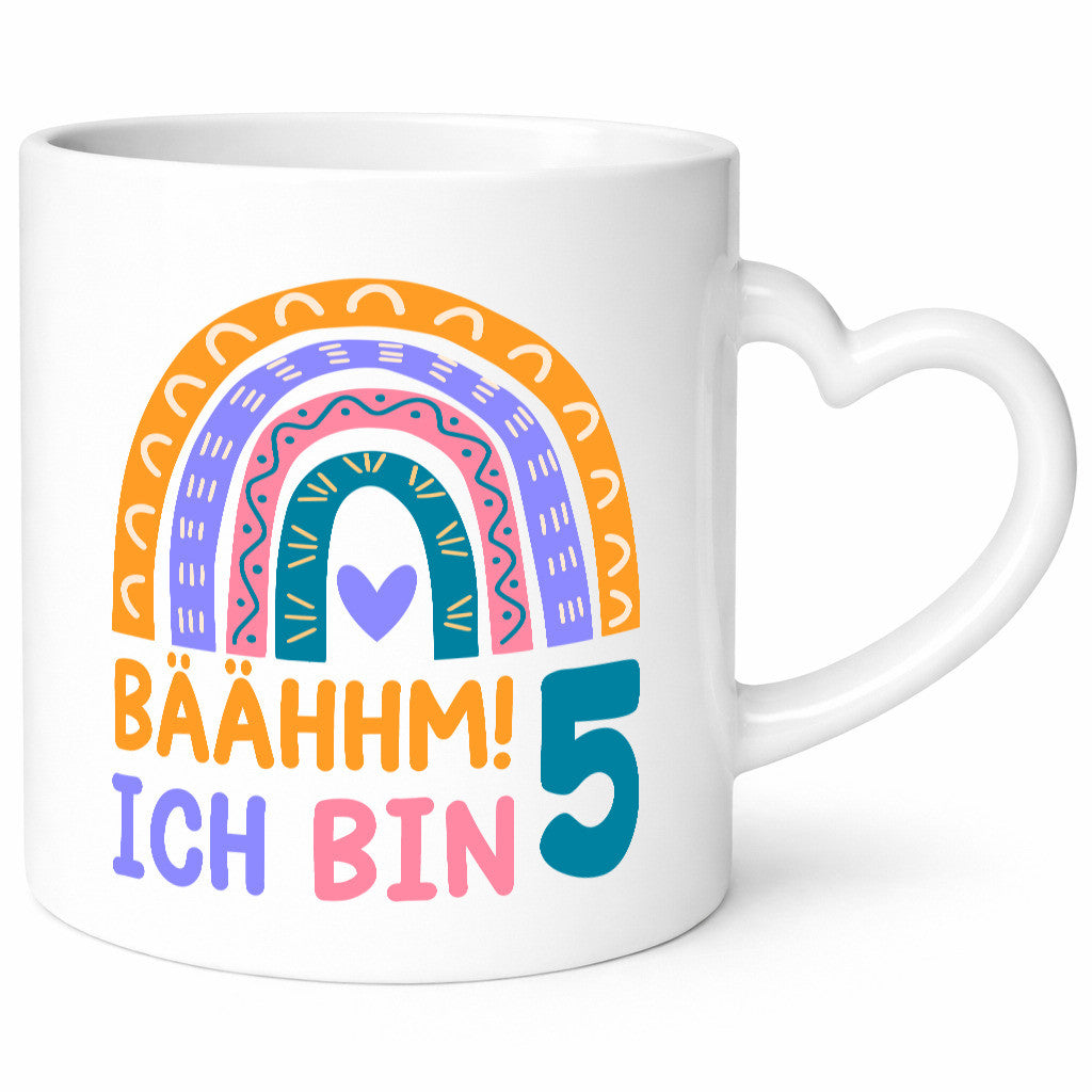 5. Geburtstag | 5 Jahre Regenbogen Bääm Mädchen Geschenkidee Humor Tasse