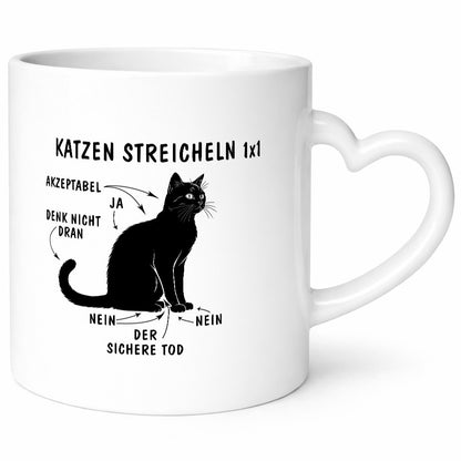 Katzen Streicheln | 1x1 Katze Humor Tierliebhaber Geschenkidee Tasse