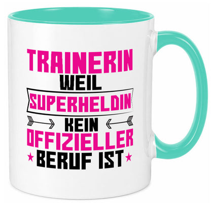 Superheldin Trainerin | Sportverein Humor Geschenkidee Tasse