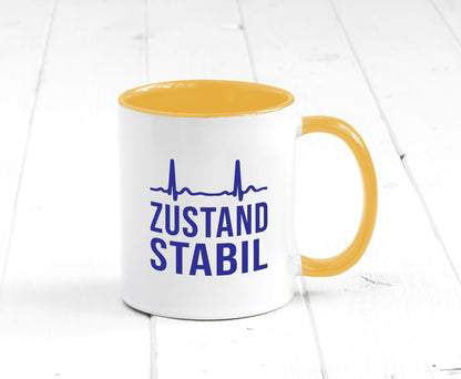 Zustand stabil | Herzschlag v2 Geschenk Humor Geschenkidee lustiger Spruch Tasse