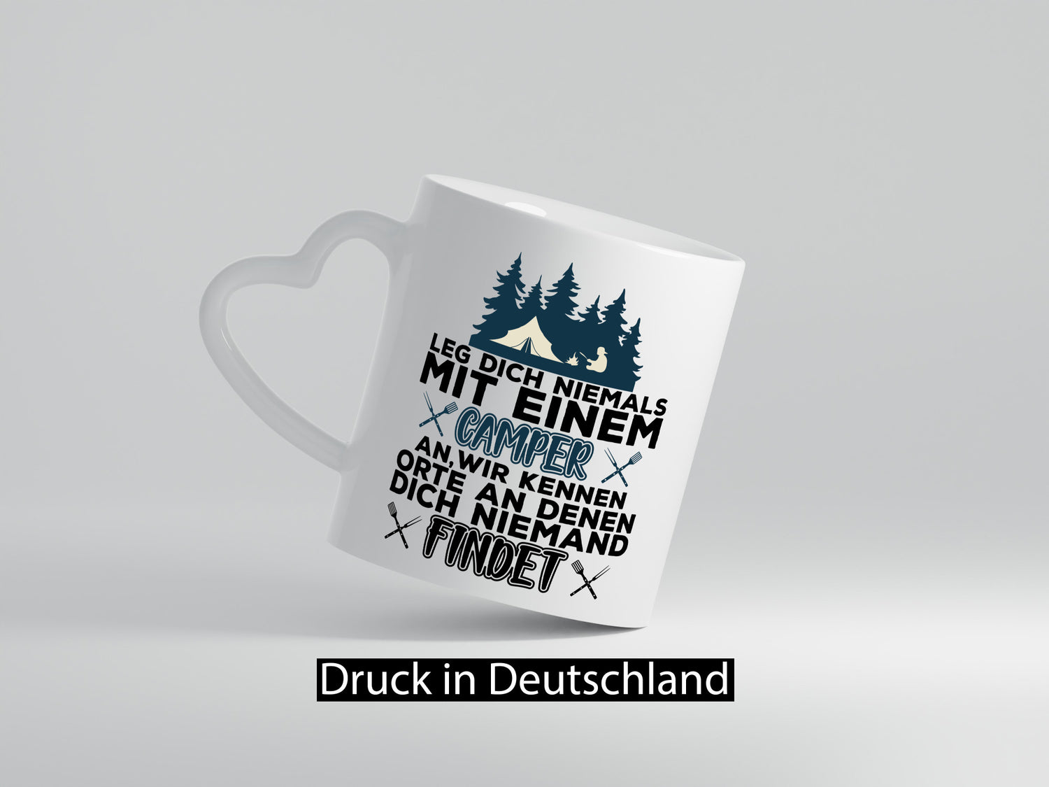 Camper Humor | Spruch Tasse Camping schwarzer Geschenk Geschenkidee lustiger