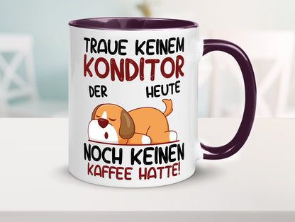 Traue keinem Konditor | Konditorei Humor Geschenkidee Tasse