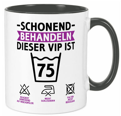 75 Geburtstag | schonend behandeln Jahre v2 lustiger Spruch Geschenk