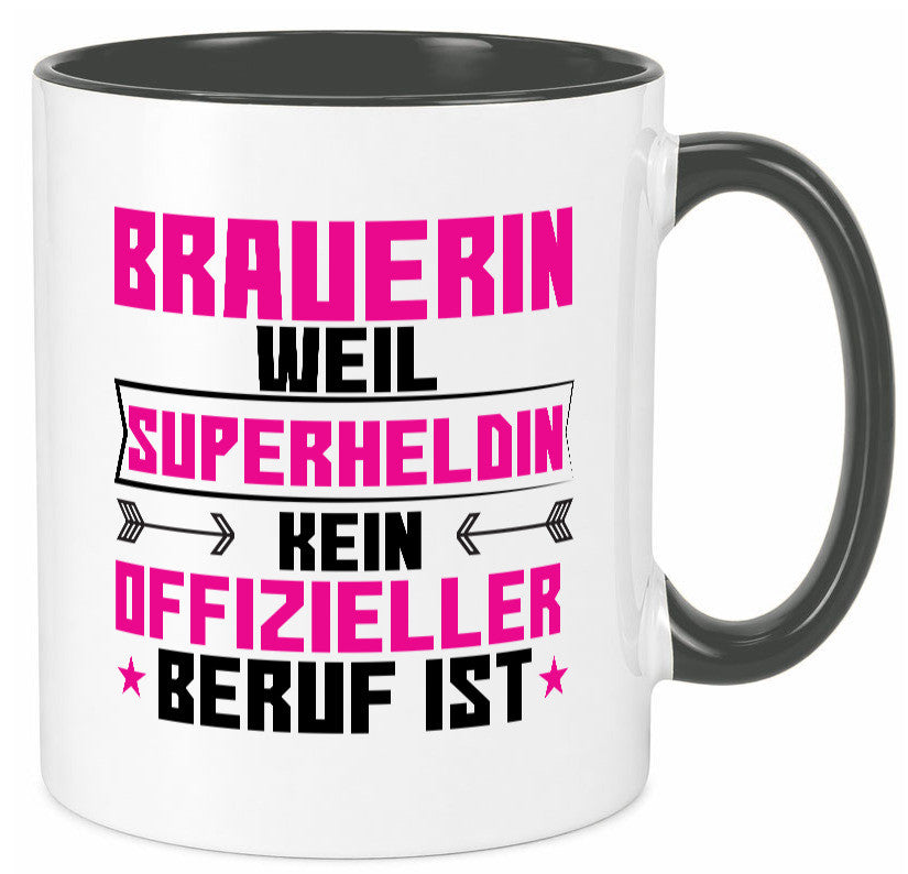 Superheldin Brauerin | Bier Brauerei Humor Geschenkidee Tasse