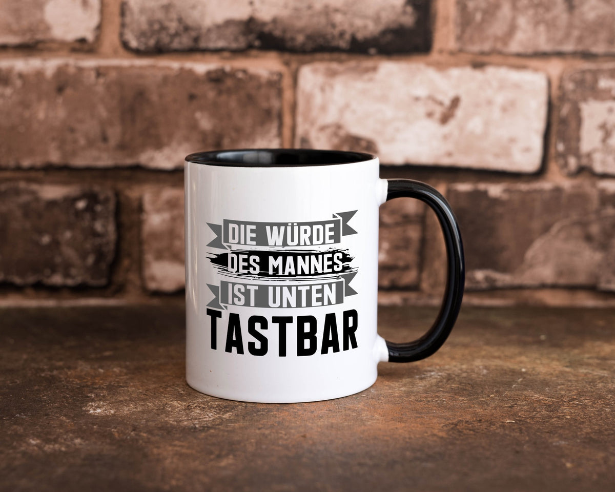 Die würde des Mannes ist unten Tastbar | Männer Geschenkidee Humor Tasse
