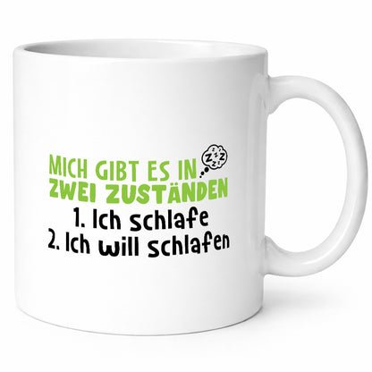 Zwei Zustände | Schlaf Faulpelz Schlafmütze Müdigkeit lustig Humor Geschenkidee