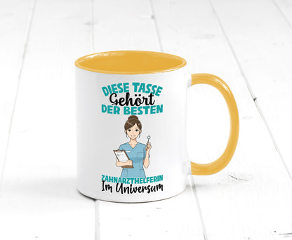 Im Universum: Zahnarzthelferin | Zahnmedizin Humor Geschenkidee Tasse