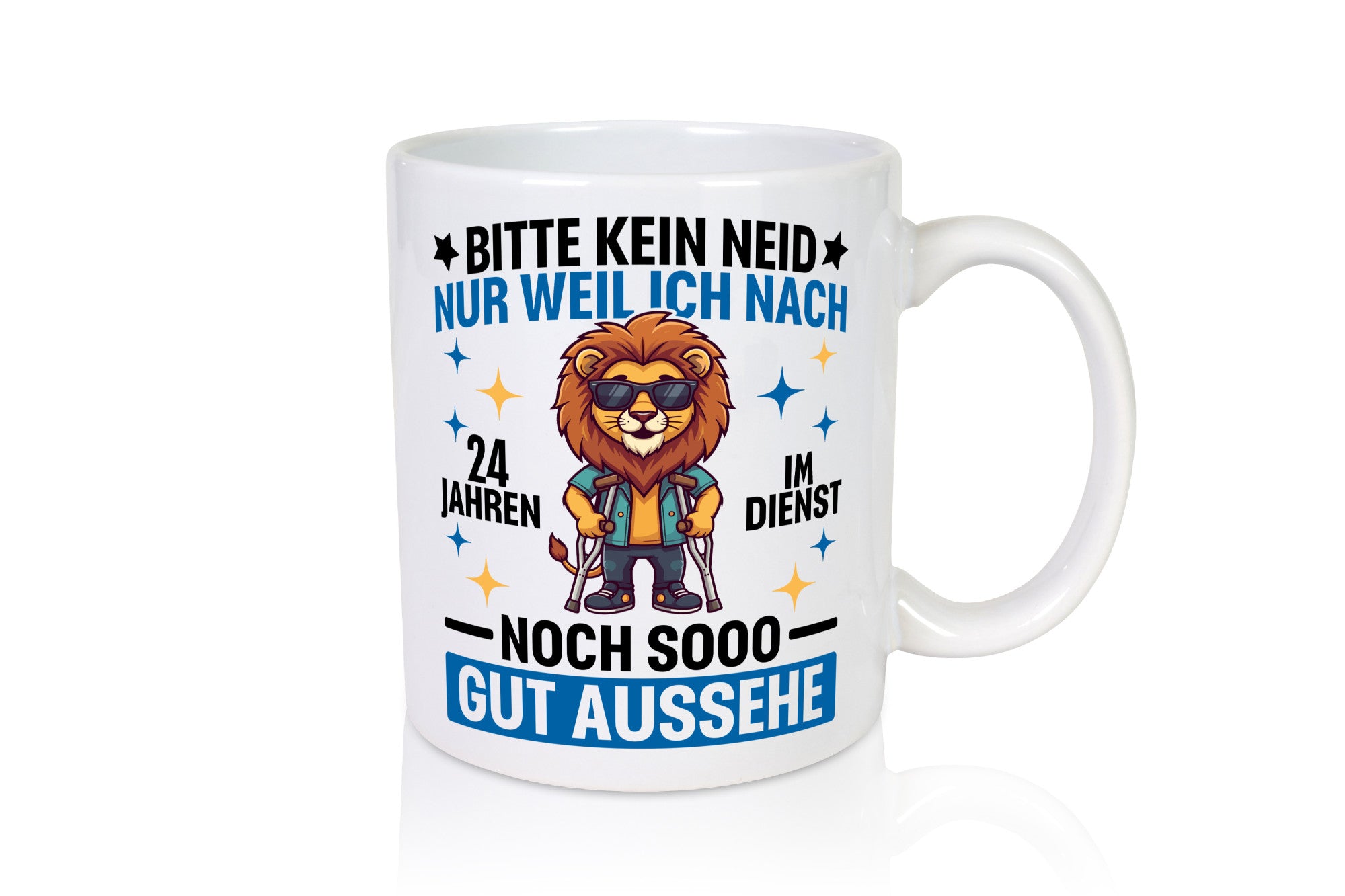 24 Jahre im Dienst | Arbeitsjubiläum Arbeit Geschenkidee Kollegen Büro Humor