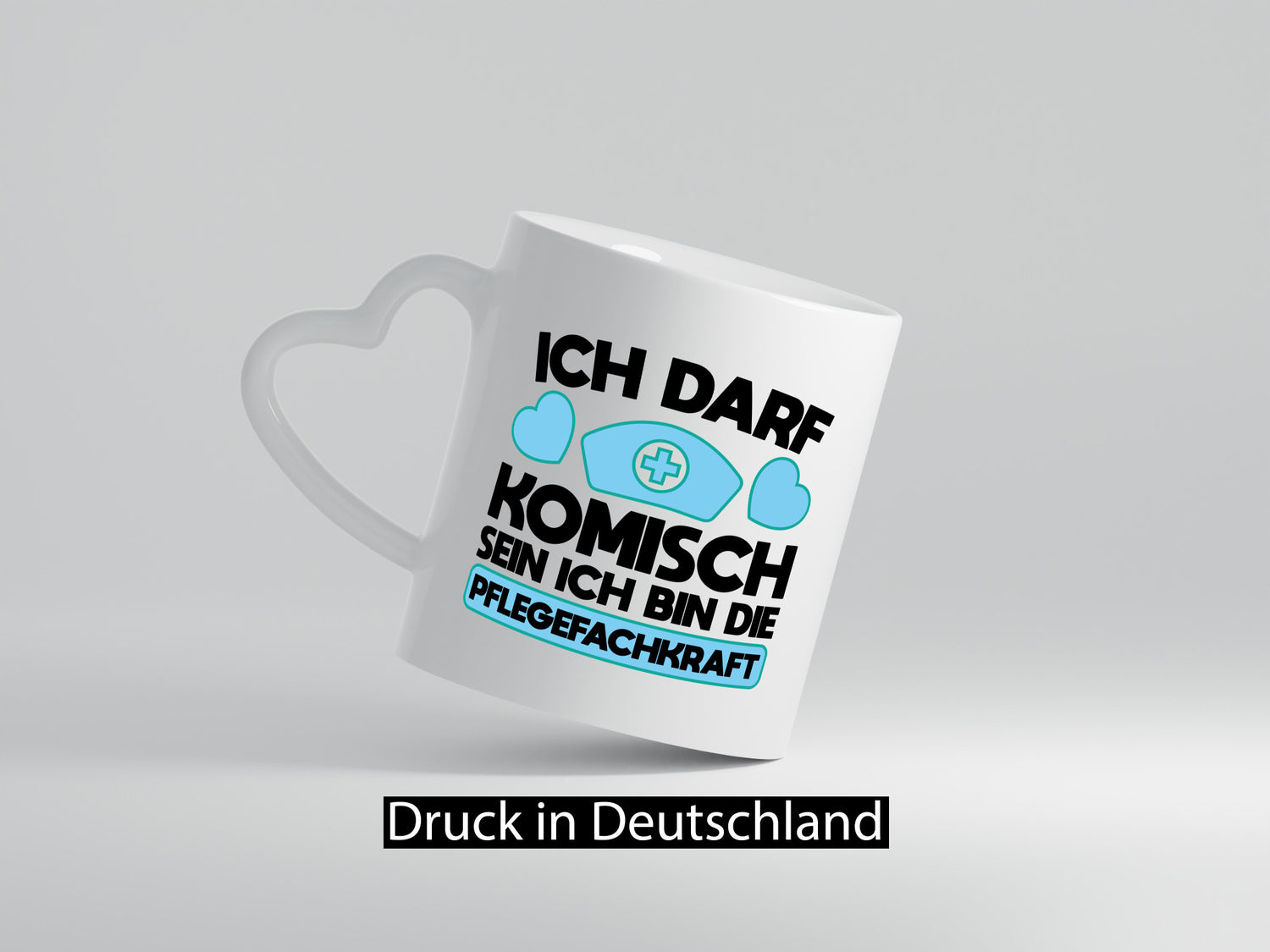 Ich darf Kommisch sein | Krankenschwester Pflegekraft Geschenkidee Humor Tasse