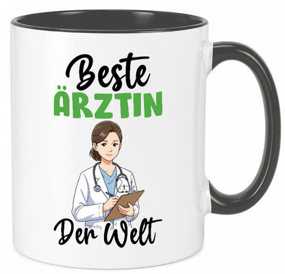 Beste Ärztin | Medizin Doktorin Fachärztin v2 Humor Geschenkidee Tasse