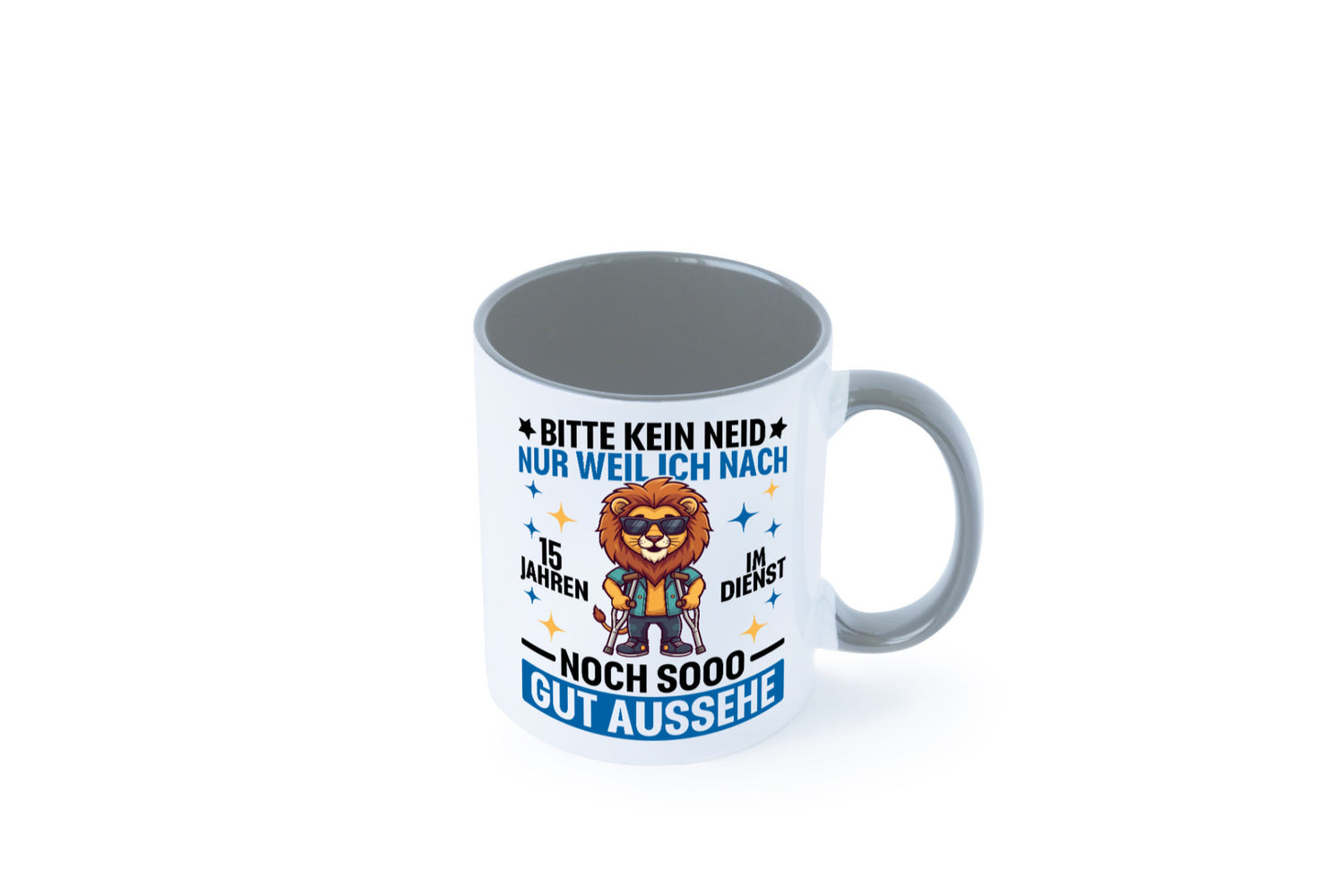 15 Jahre im Dienst | Arbeitsjubiläum Arbeit lustig Kollegen Büro Geschenk Tasse