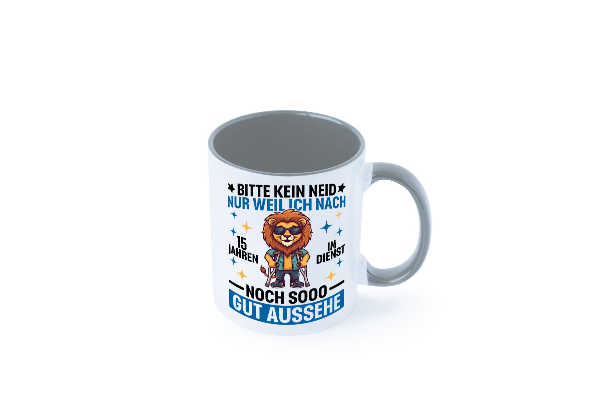 15 Jahre im Dienst | Arbeitsjubiläum Arbeit lustig Kollegen Büro Geschenk Tasse