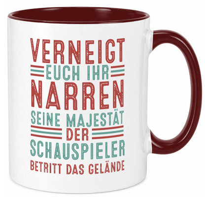 Verneigt euch: Schauspieler | Theater lustig Humor Geschenkidee Geschenk Tasse