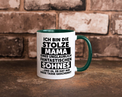 Stolze Mama | Fantastischer Sohn Beste Humor Familie Geschenkidee Tasse