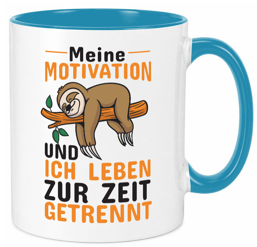 Keine Motivation | Faultier Tasse Büro Humor faul Geschenk Arbeit Kollegen