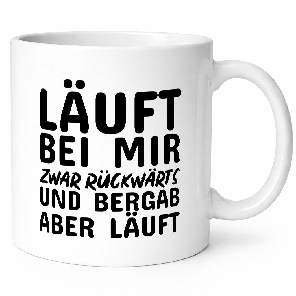 Läuft bei dir lustig Humor Geschenkidee Geschenk Tasse