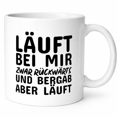 Läuft bei dir lustig Humor Geschenkidee Geschenk Tasse