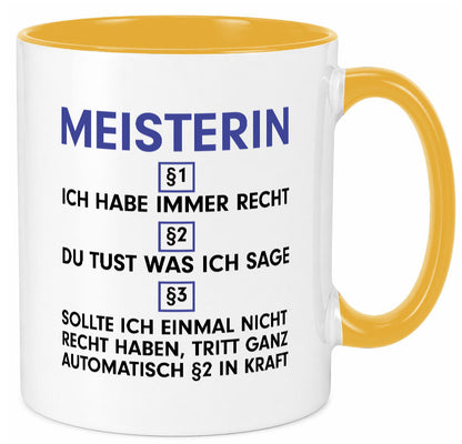 Ich habe immer Recht Meisterin | Meisterbrief lustiger Spruch Geschenk Humor