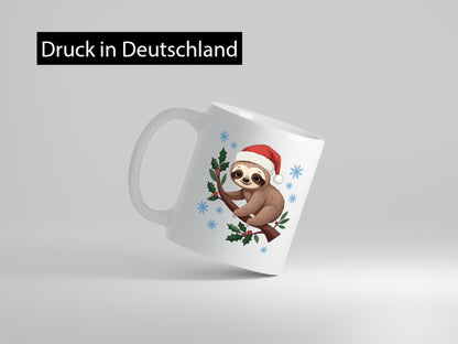Faultier | Frohe Weihnachten Faul santa Geschenkidee Tierliebhaber Humor Tasse
