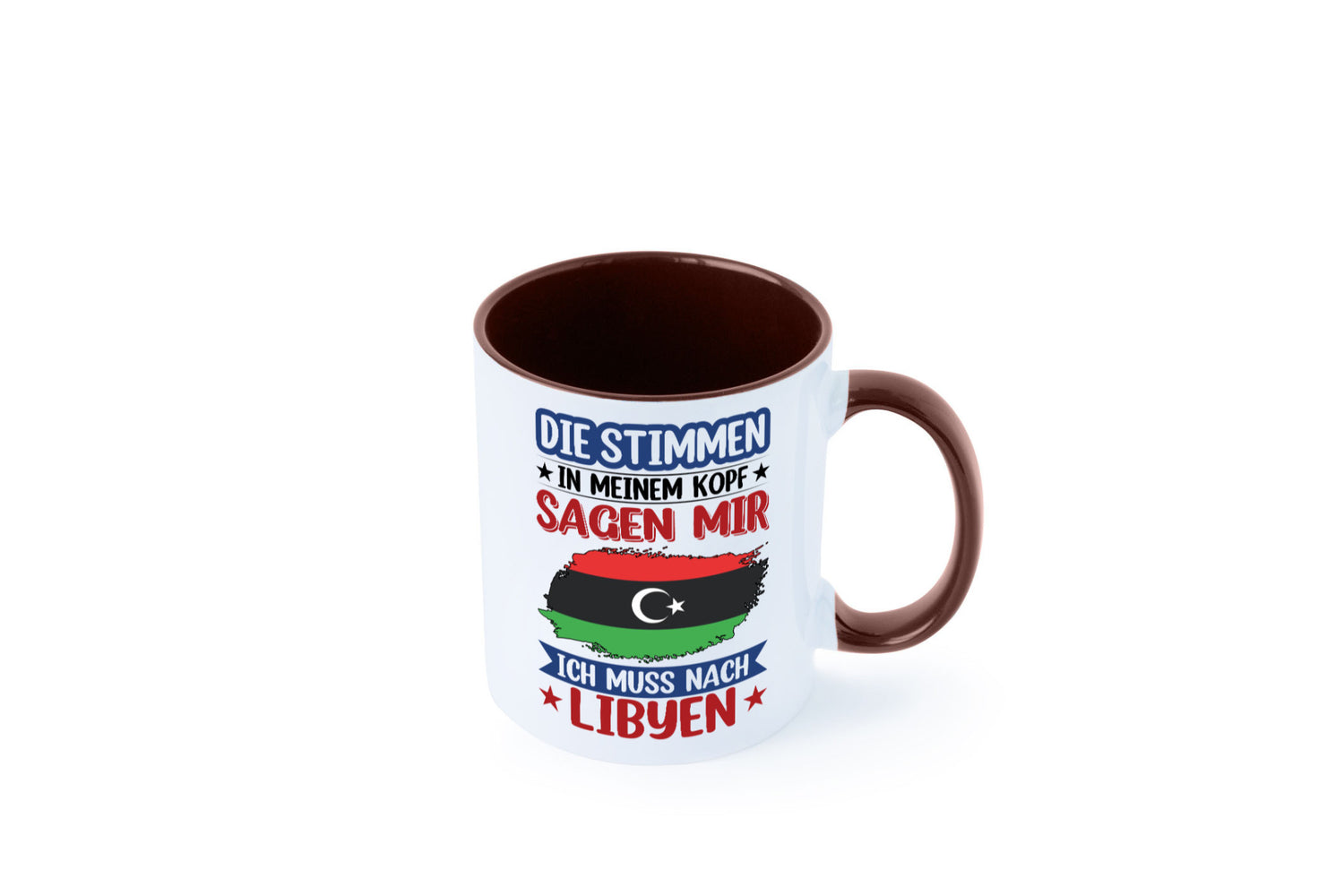 Libyen | Urlaub Stimmen in meinem Kopf Traumland Geschenkidee Humor Tasse