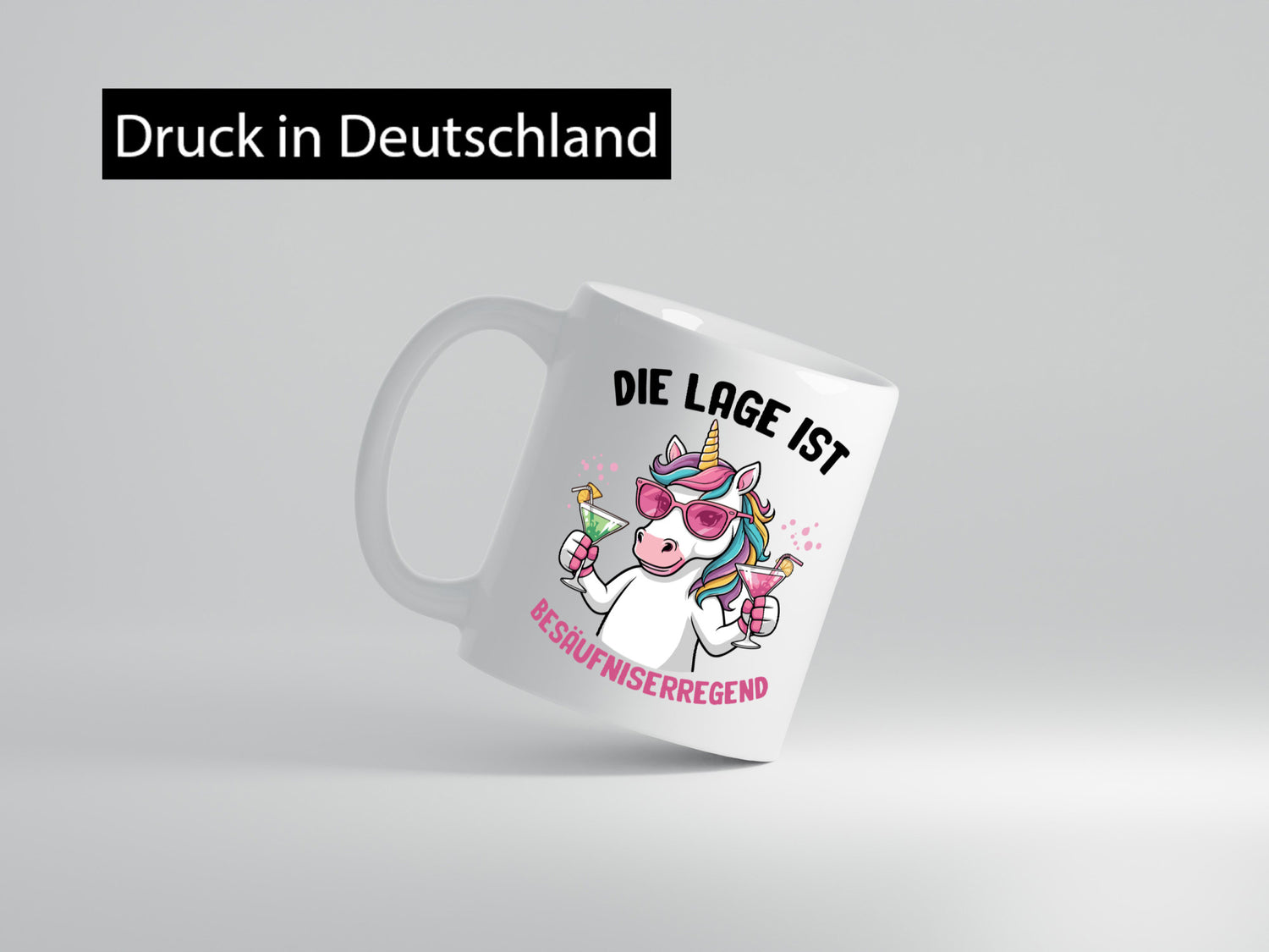 Die lage ist Besäufniserregend | Bier Einhorn Geschenkidee Humor Tasse