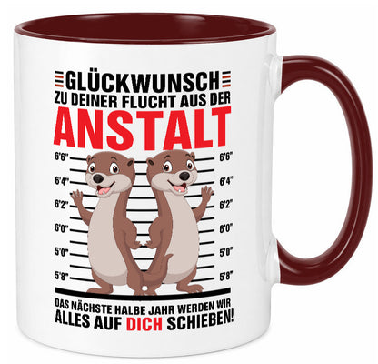Glückwunch zur Flucht | Jobwechsel Arbeitskollegen Geschenk Arbeit Kollegen