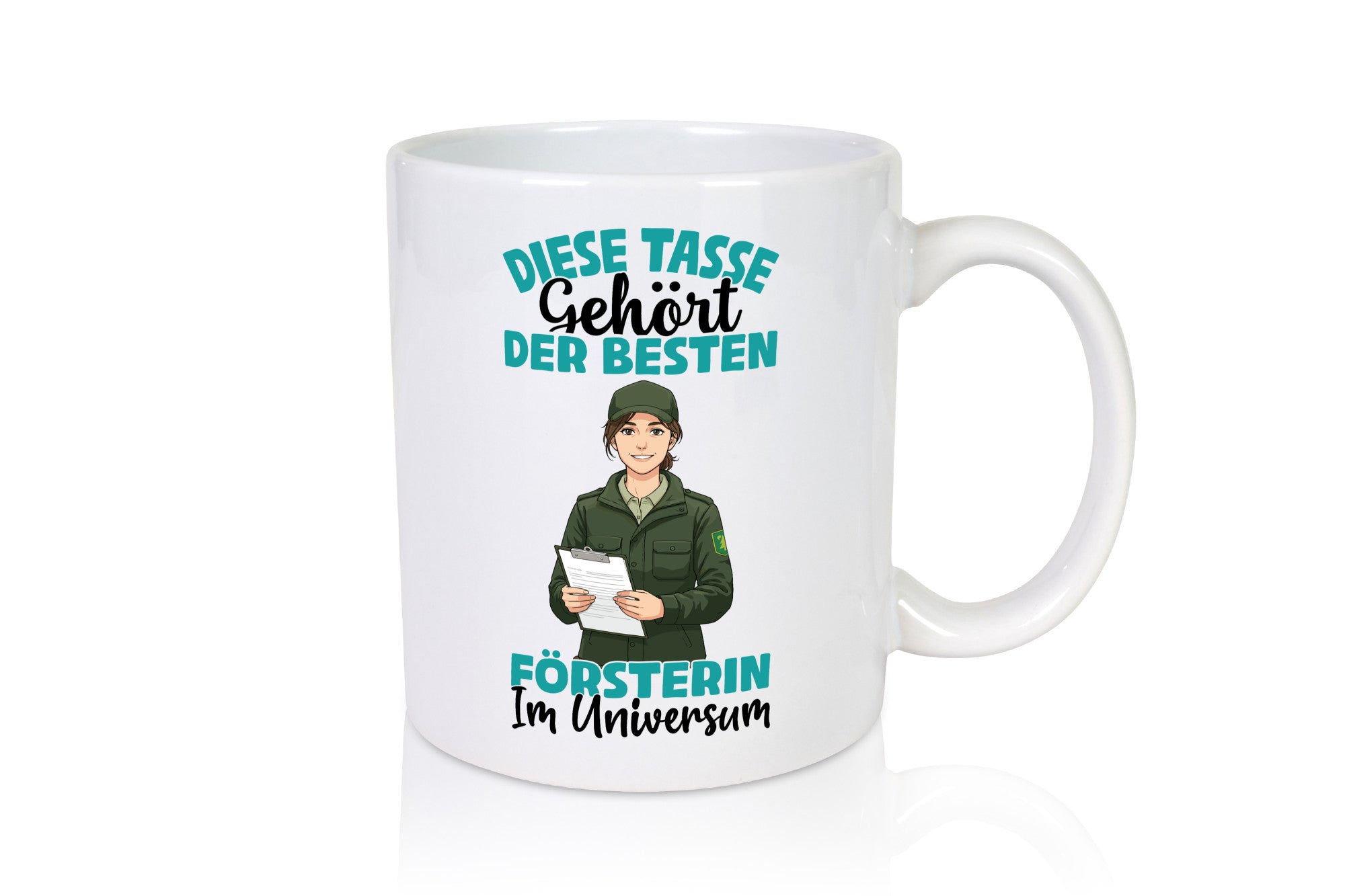 Im Universum: Försterin | Forst Arbeit lustig Kollegen Büro Geschenk Tasse