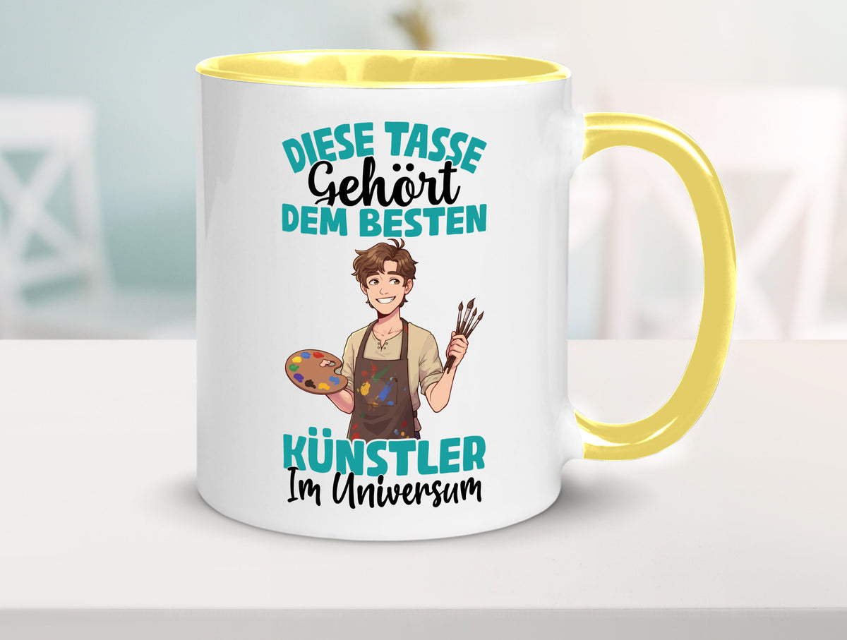 Im Universum: Künstler | Kunst Geschenkidee Humor Tasse