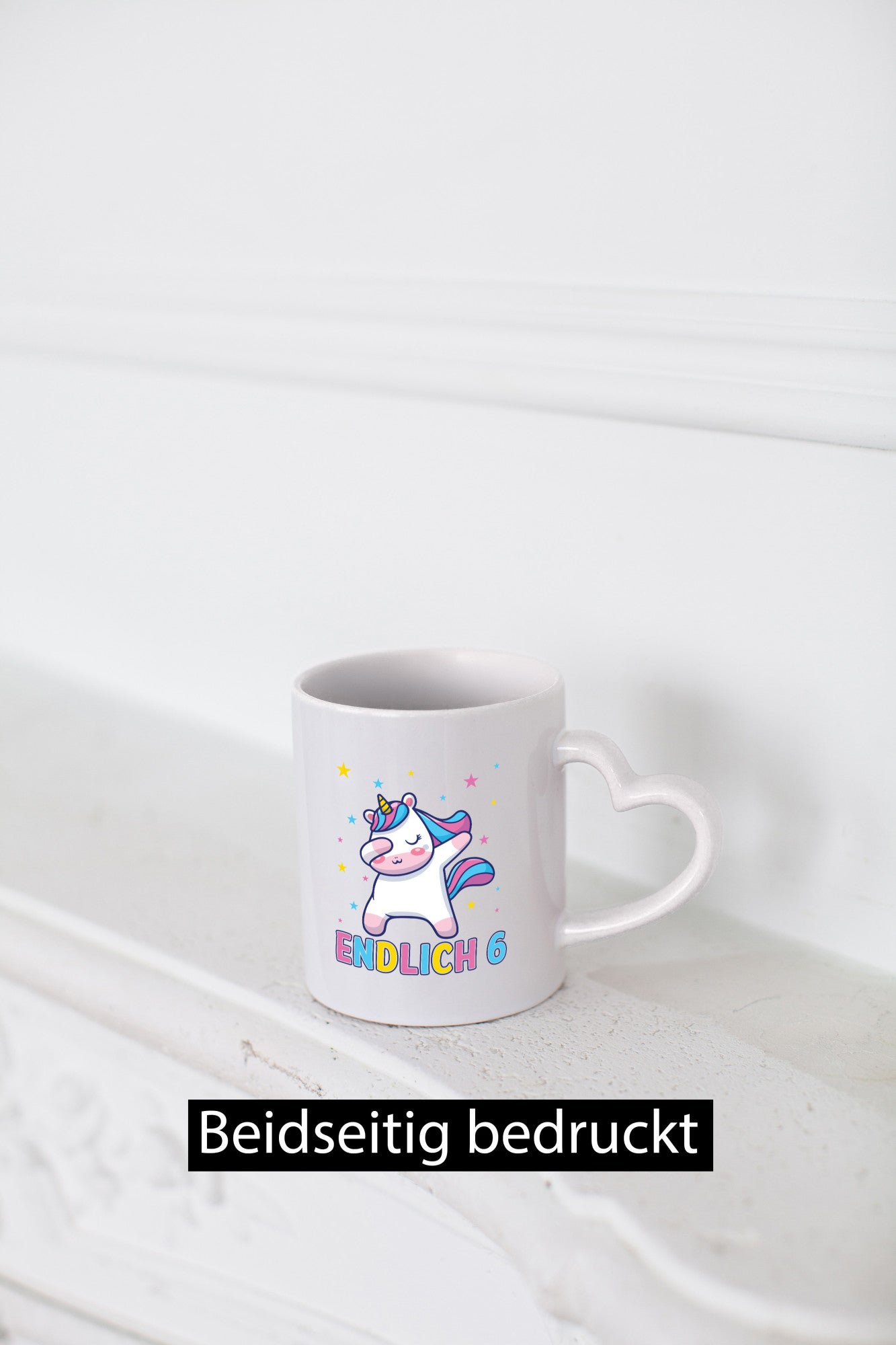 Endlich 6 | Einhorn Sterne lustiger Spruch Geschenk Humor Geschenkidee Tasse