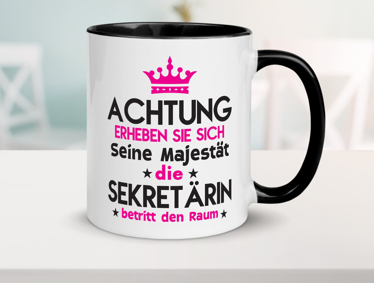 Seine Majestät Sekretärin | Büro lustig Arbeit Kollegen Geschenk Tasse