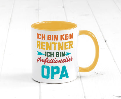 Ich bin Professioneller Opa | Rentner Großvater Geschenkidee Familie Humor Tasse