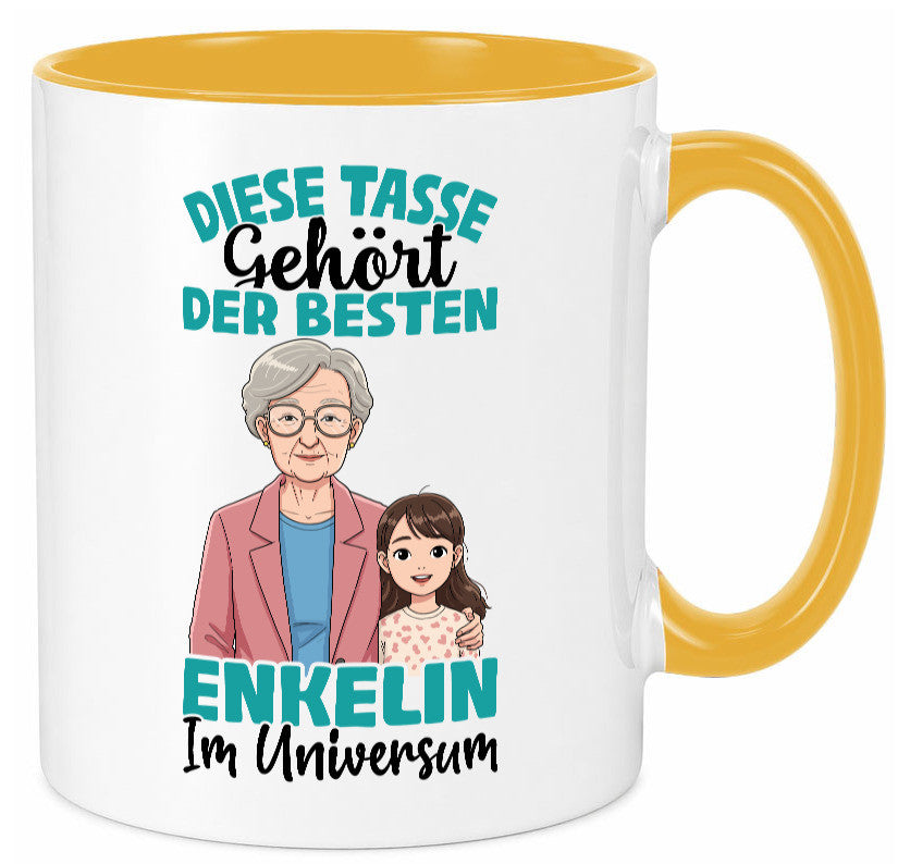 Im Universum: Enkelin | Opa Oma Großmutter Großvater Geschenk Familie Tasse