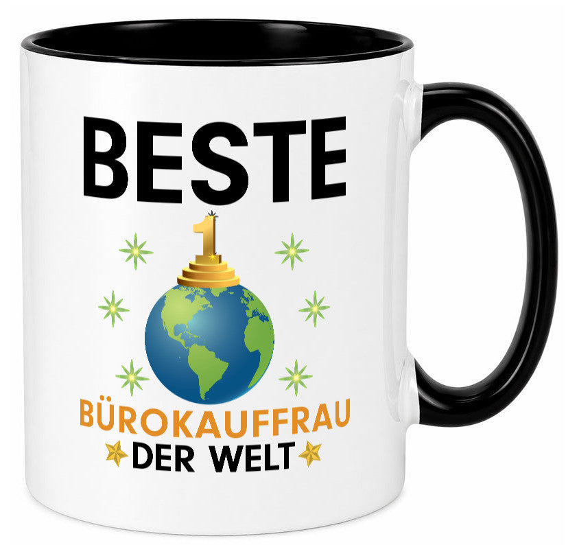 Welt Beste Bürokauffrau | Kauffrau Geschenk Arbeit Kollegen Büro lustiger Tasse