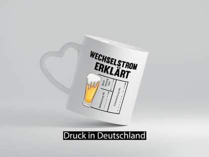 Wechselstrom erklärt | Humor Spruch Bier Elektrik lustiger Geschenk