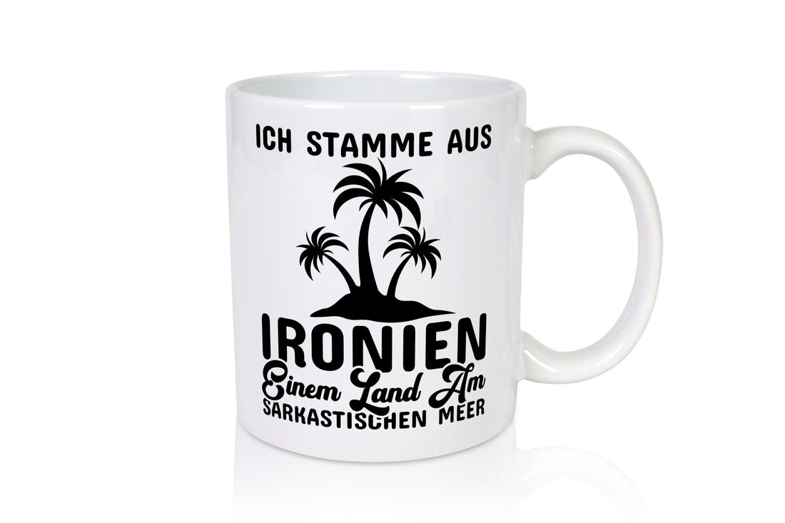 Ich stamme aus Ironien lustig Humor Geschenkidee Geschenk Tasse