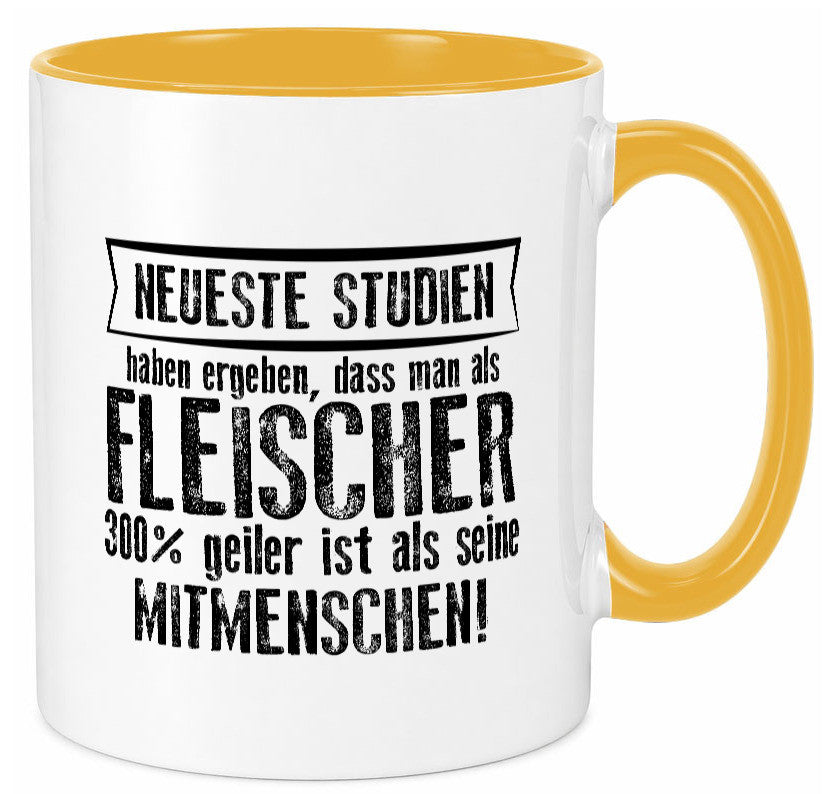 Neuste Studien: Fleischer | Schlachterei lustiger Spruch Geschenk Humor Tasse