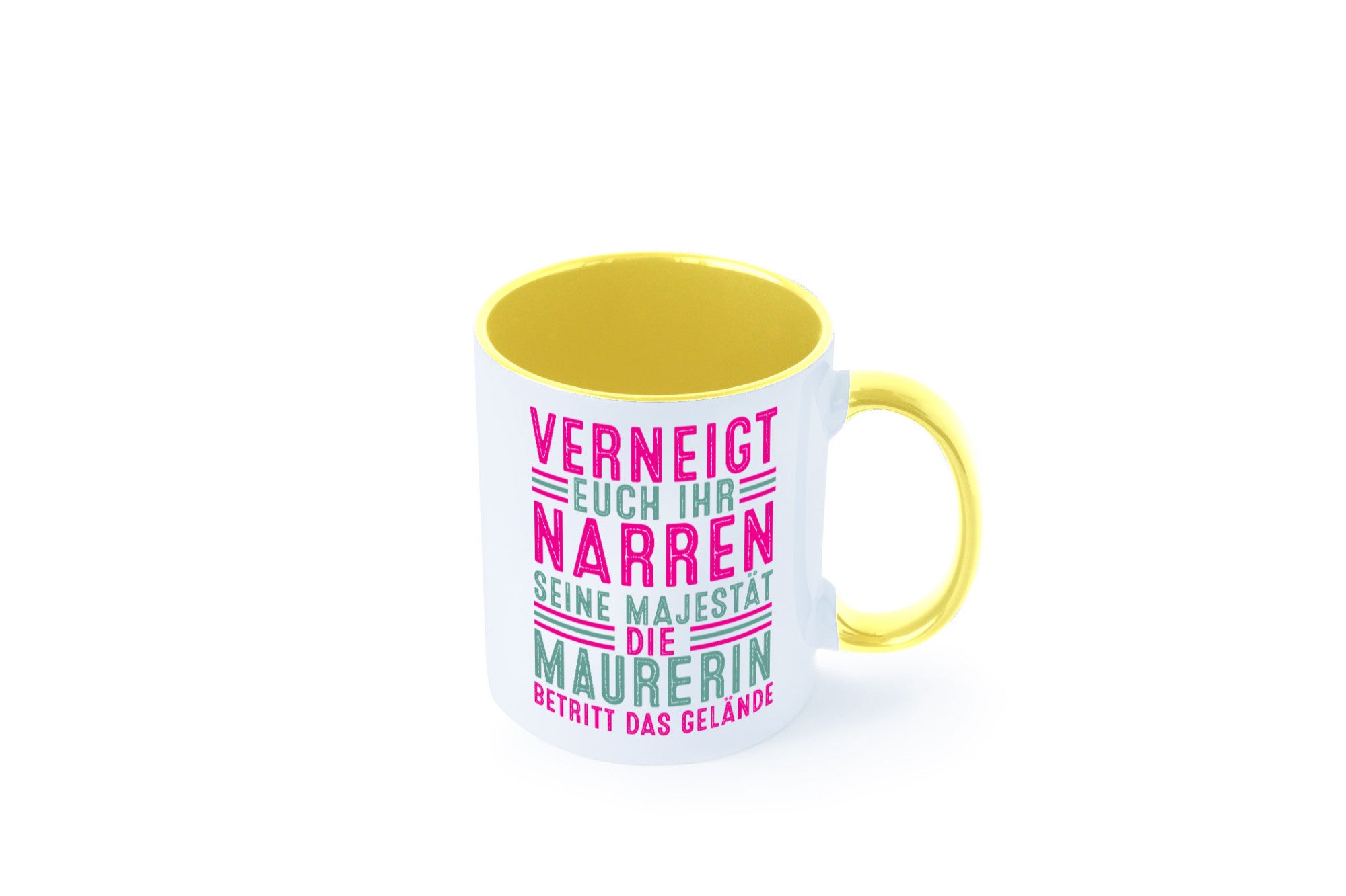 Verneigt euch: Maurerin Humor Geschenkidee Tasse