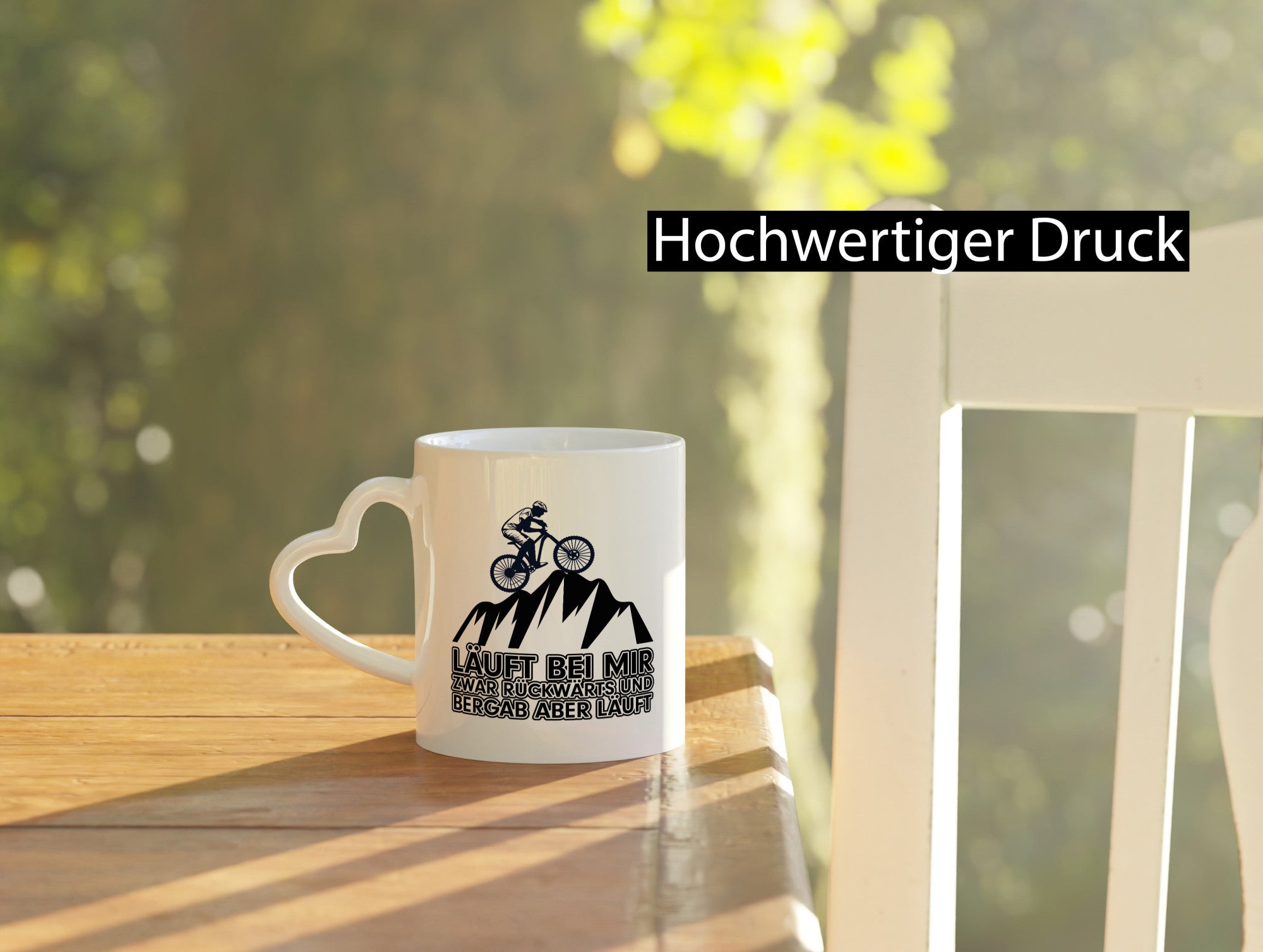 Läuft bei mir | Pechvogel Tasse Radfahrer Statement Humor Geschenkidee